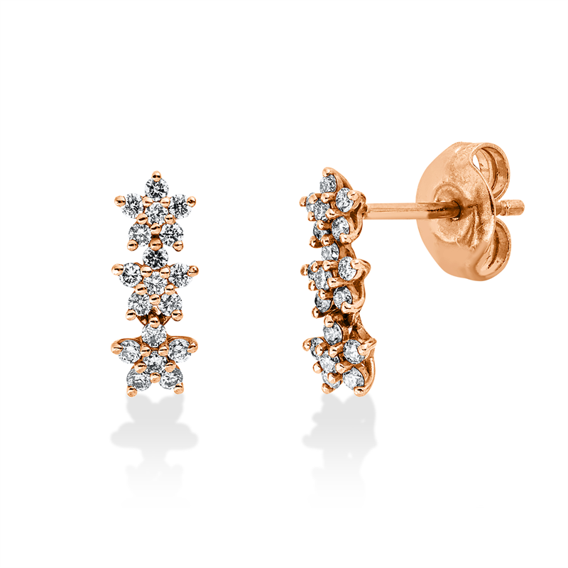 Modern Woman Ohrstecker Rotgold 18kt 0,23ct