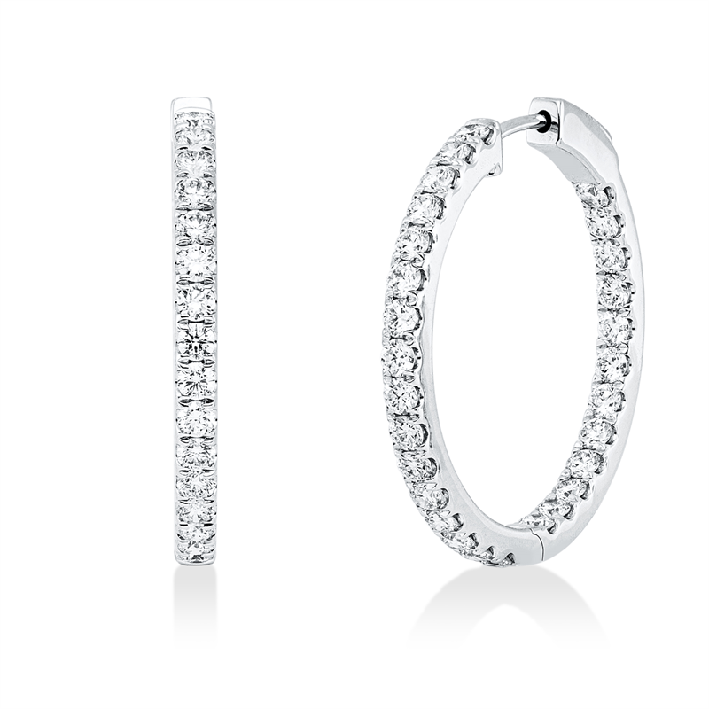 Modern Woman Creolen Weißgold 18kt 1,61ct