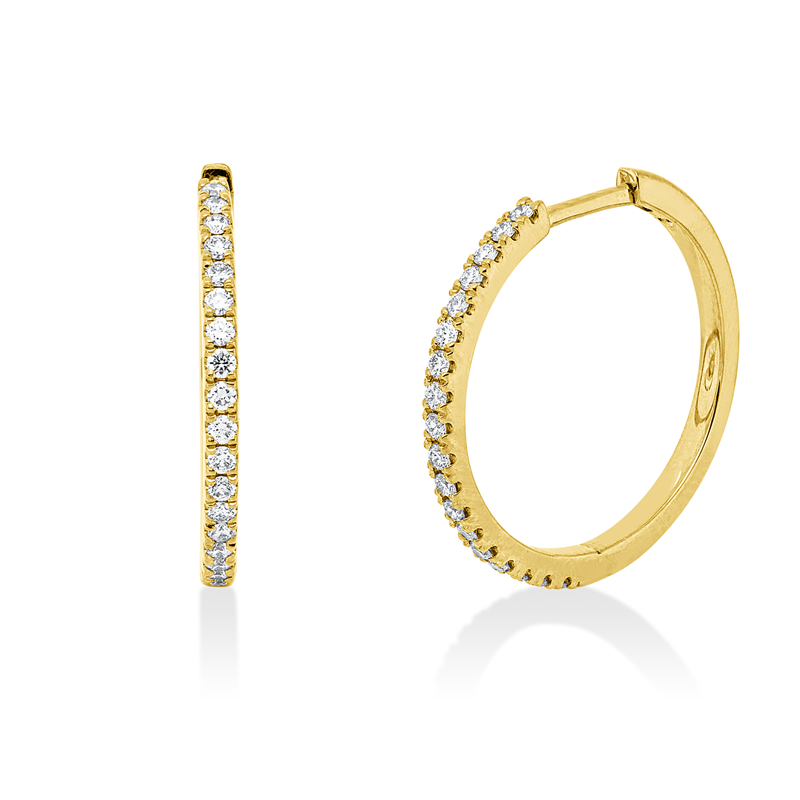 Modern Woman Creolen Gelbgold 14kt 0,27ct