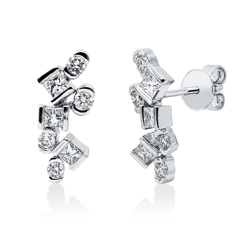 Modern Woman Ohrstecker Weißgold 14kt 0,83ct