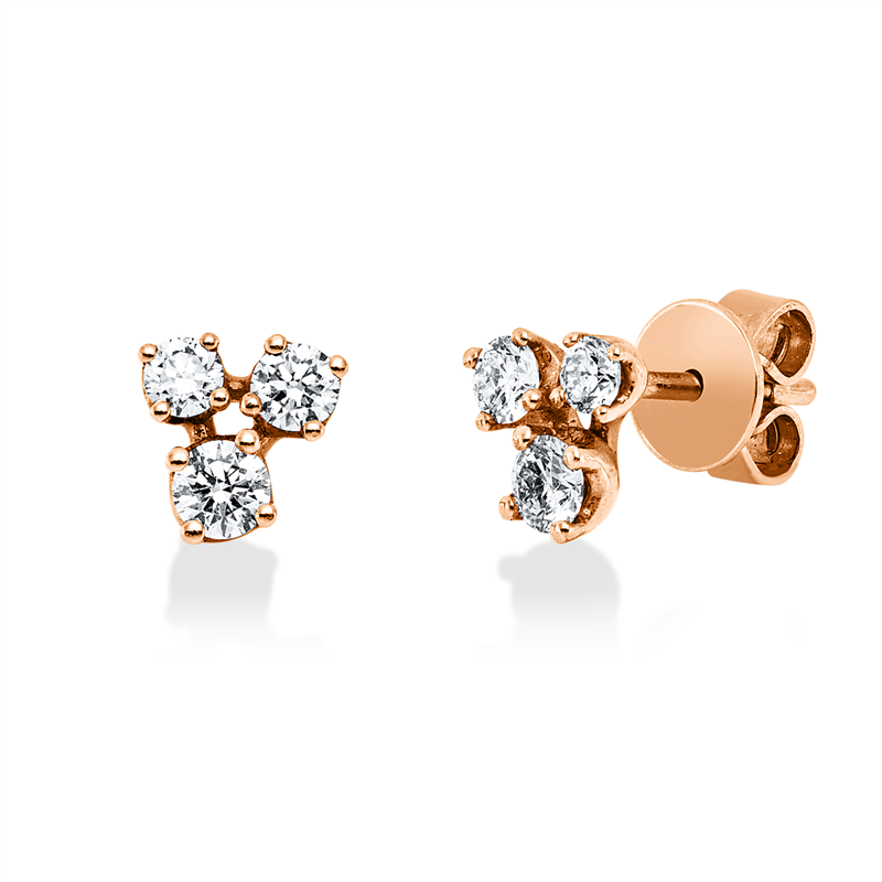 Modern Woman Ohrstecker Rotgold 18kt 0,37ct