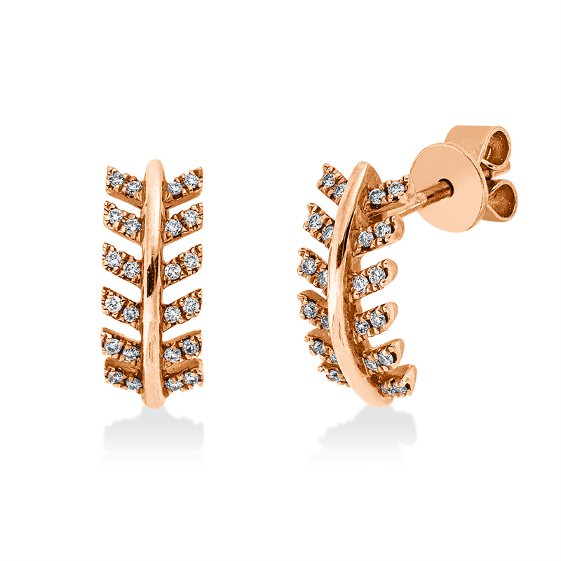 Modern Woman Ohrschmuck Rotgold 18kt 0,12ct