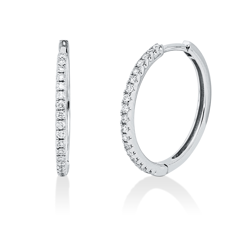 Modern Woman Creolen Weißgold 14kt 0,25ct