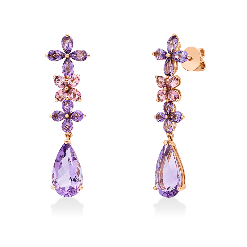 Farbstein Fashion Ohrschmuck Rotgold 18kt