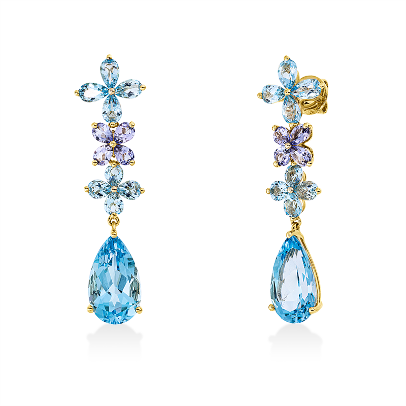 Farbstein Fashion Ohrschmuck Gelbgold 18kt
