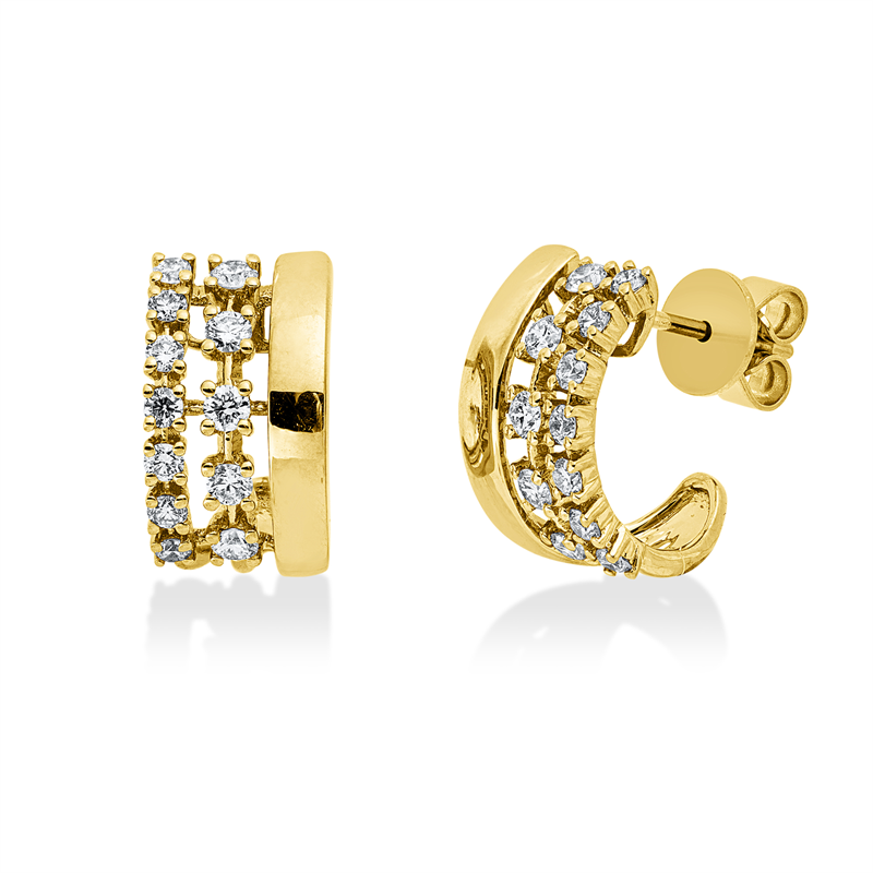 Modern Woman Ohrstecker Gelbgold 18kt 0,56ct