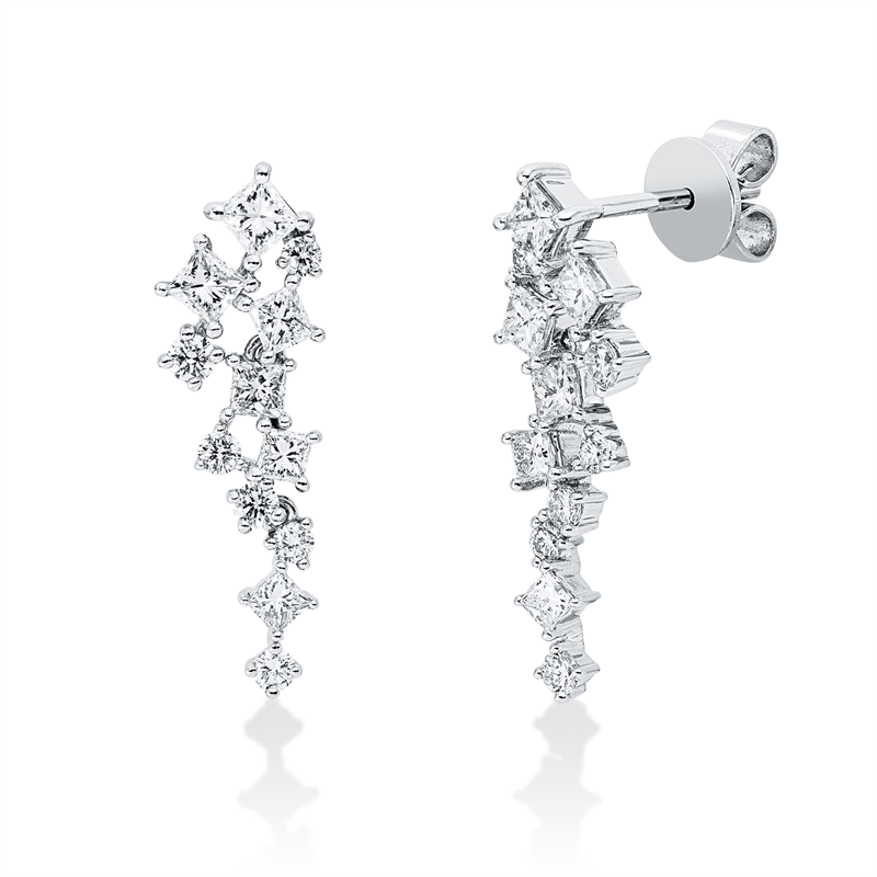 Modern Woman Ohrschmuck Weißgold 14kt 1,37ct