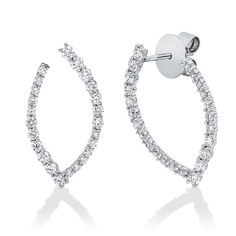 Modern Woman Ohrstecker Weißgold 18kt 1,08ct