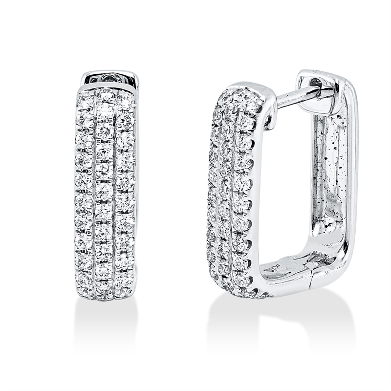 Pavé Creolen Weißgold 18kt 0,46ct