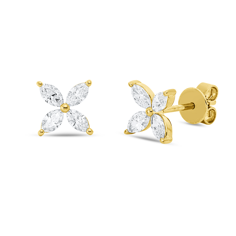 Modern Woman Ohrstecker Gelbgold 14kt 0,7ct