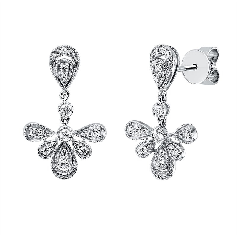 Modern Woman Ohrschmuck Weißgold 18kt 0,19ct