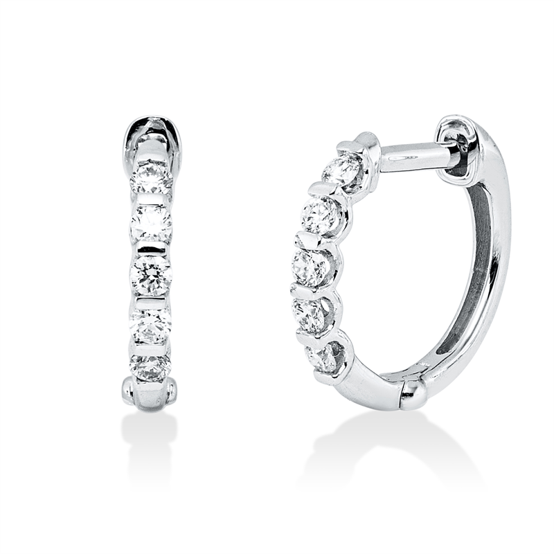 Modern Woman Creolen Weißgold 18kt 0,18ct