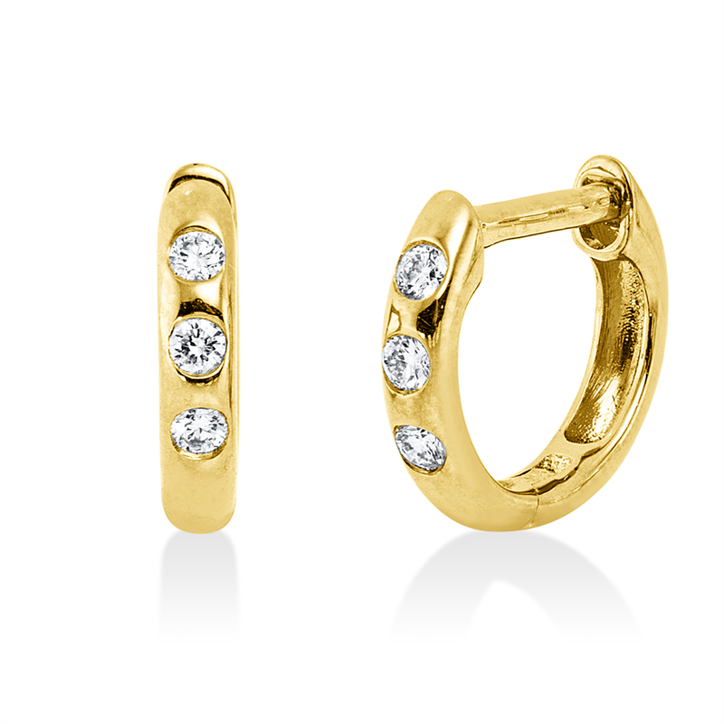 Modern Woman Creolen Gelbgold 18kt 0,07ct