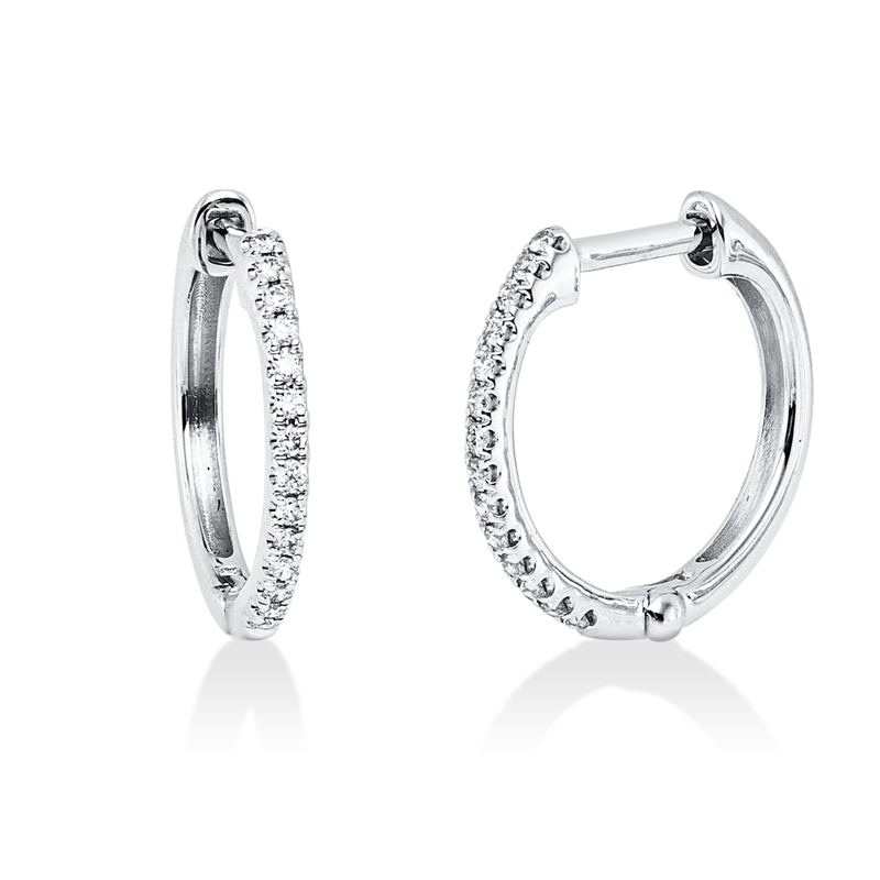 Modern Woman Creolen Weißgold 18kt 0,1ct