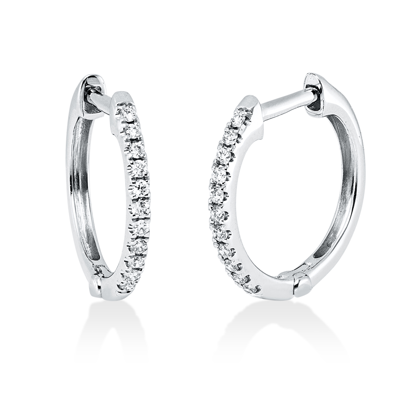 Modern Woman Creolen Weißgold 18kt 0,11ct