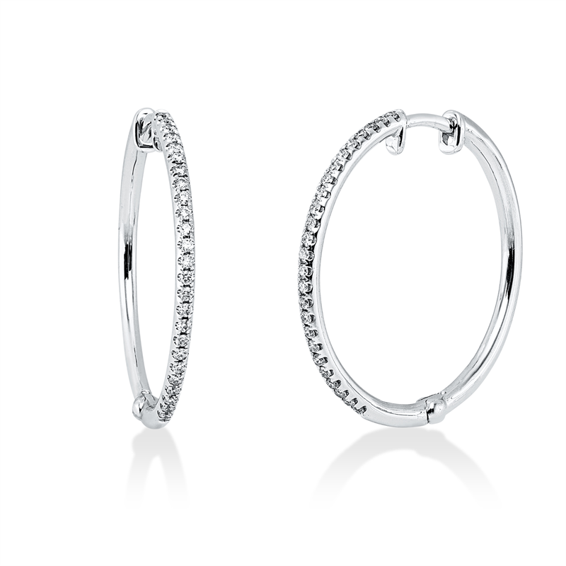 Modern Woman Creolen Weißgold 18kt 0,24ct