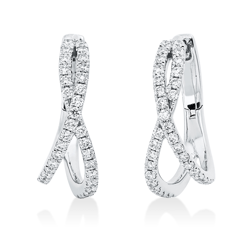 Modern Woman Creolen Weißgold 18kt 0,33ct