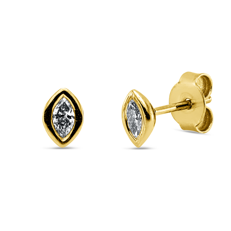 Solitaire Ohrstecker Gelbgold 18kt 0,21ct