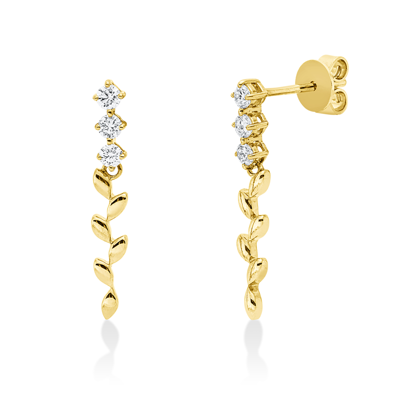 Modern Woman Ohrschmuck Gelbgold 14kt 0,26ct