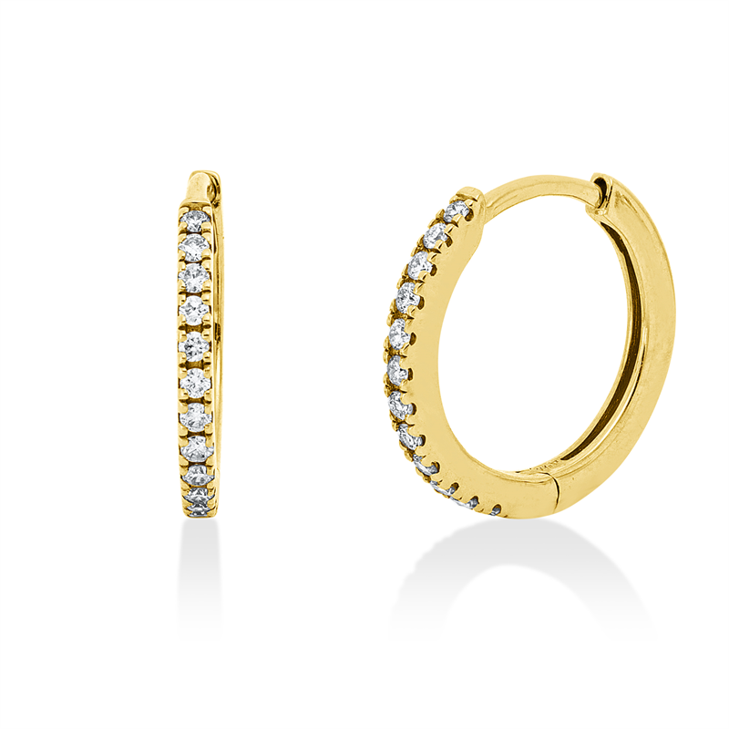 Modern Woman Creolen Gelbgold 14kt 0,14ct