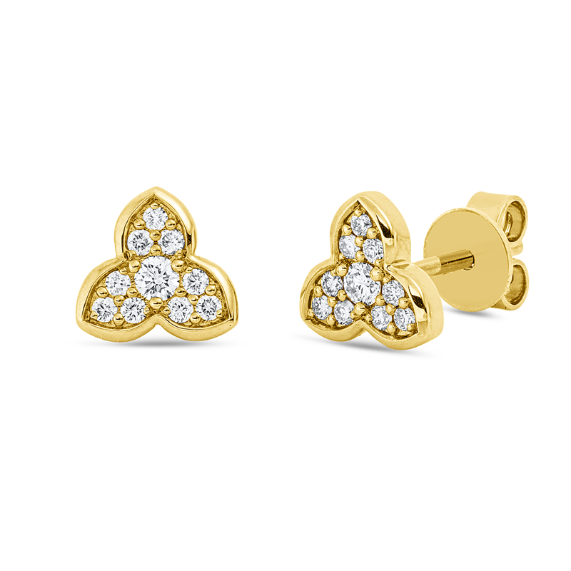 Modern Woman Ohrstecker Gelbgold 14kt 0,21ct