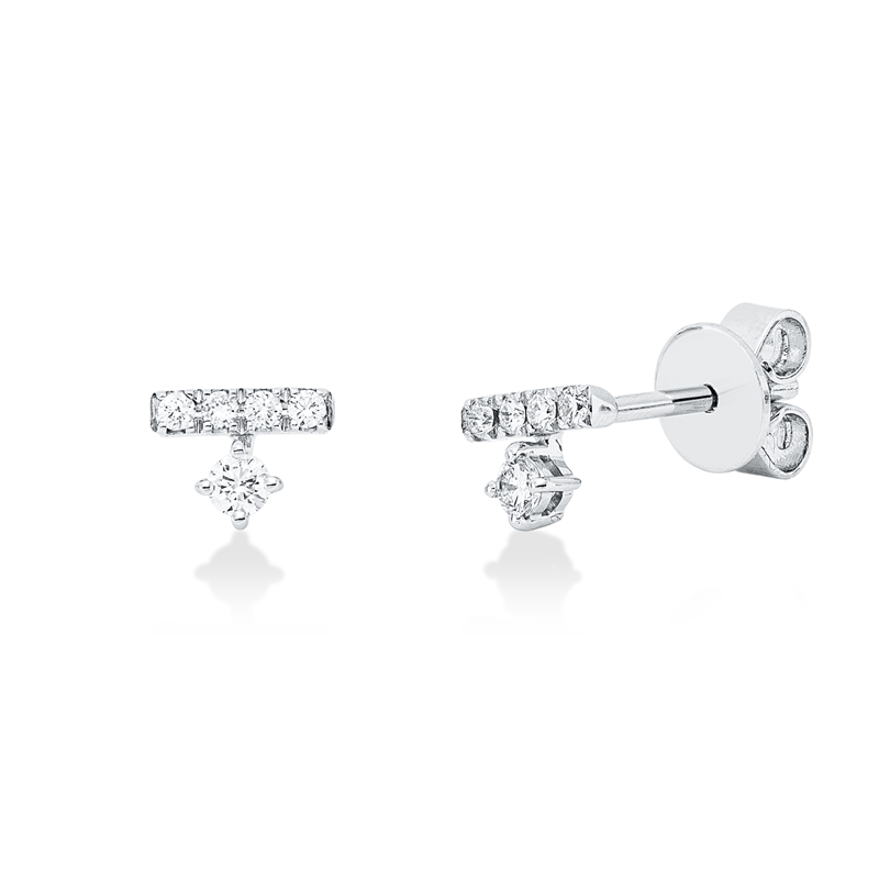 Modern Woman Ohrstecker Weißgold 14kt 0,13ct