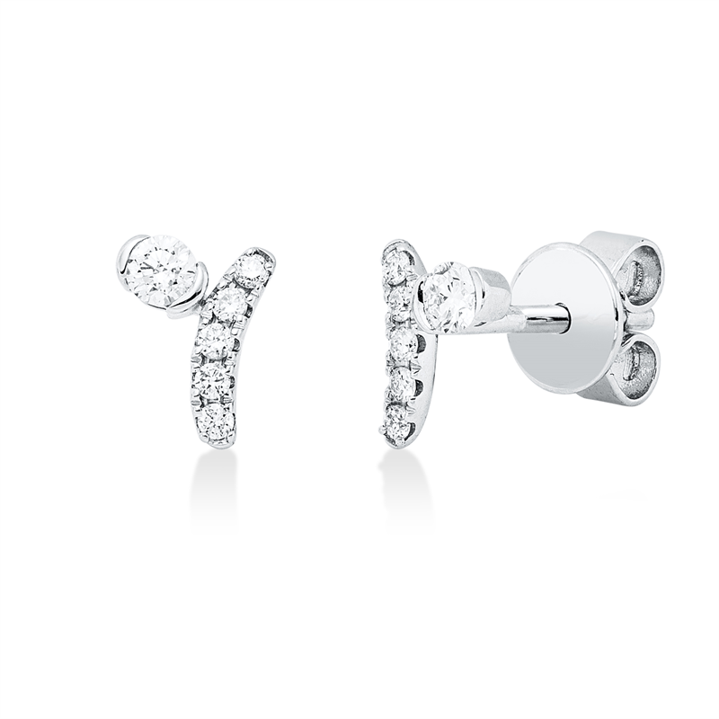 Modern Woman Ohrstecker Weißgold 14kt 0,16ct
