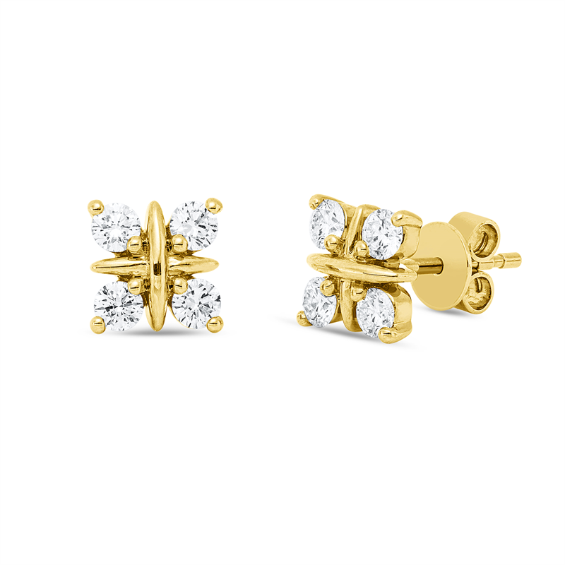 Modern Woman Ohrstecker Gelbgold 14kt 0,62ct