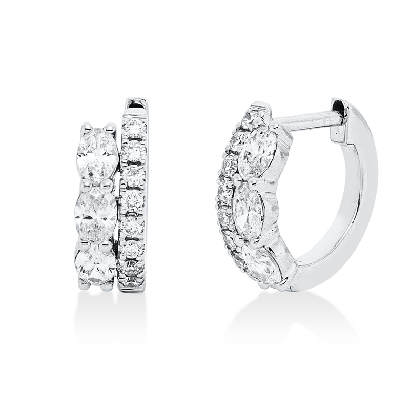 Modern Woman Creolen Weißgold 18kt 0,39ct