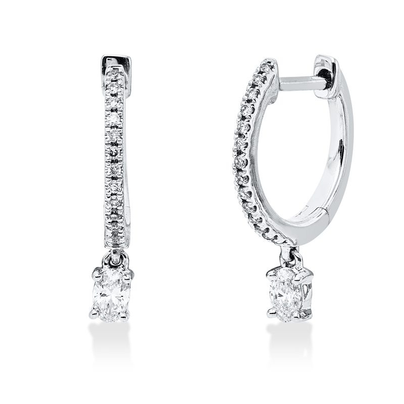 Modern Woman Ohrschmuck Weißgold 18kt 0,15ct