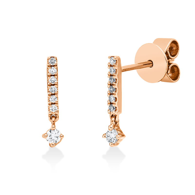 Modern Woman Ohrstecker Rotgold 18kt 0,1ct