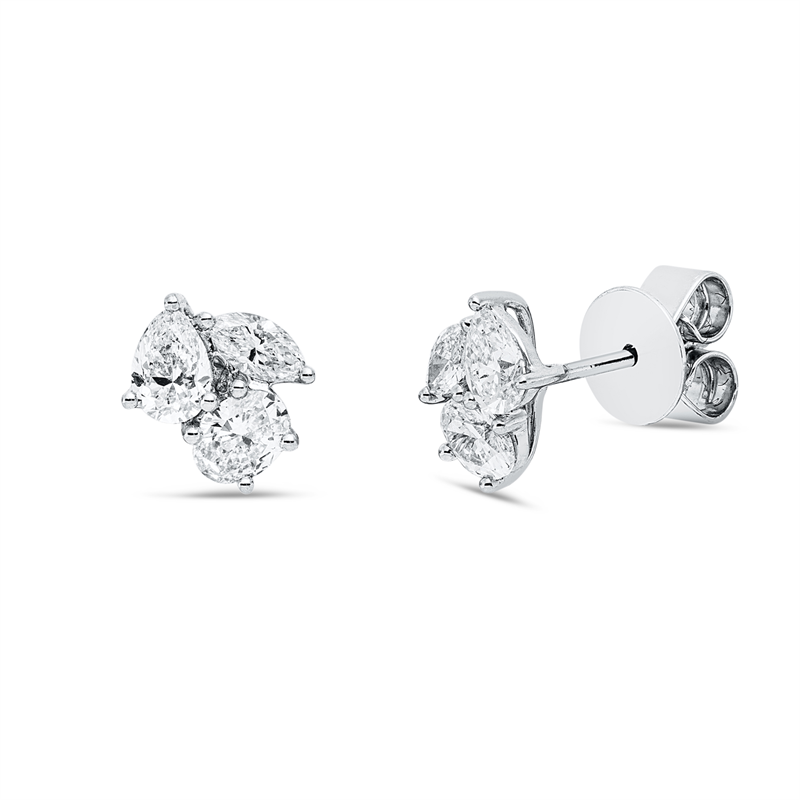 Illusion Classic Ohrstecker Weißgold 18kt 0,92ct