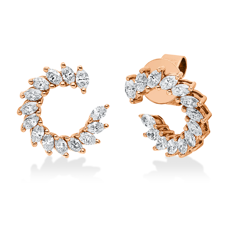 Modern Woman Ohrstecker Rotgold 18kt 0,83ct