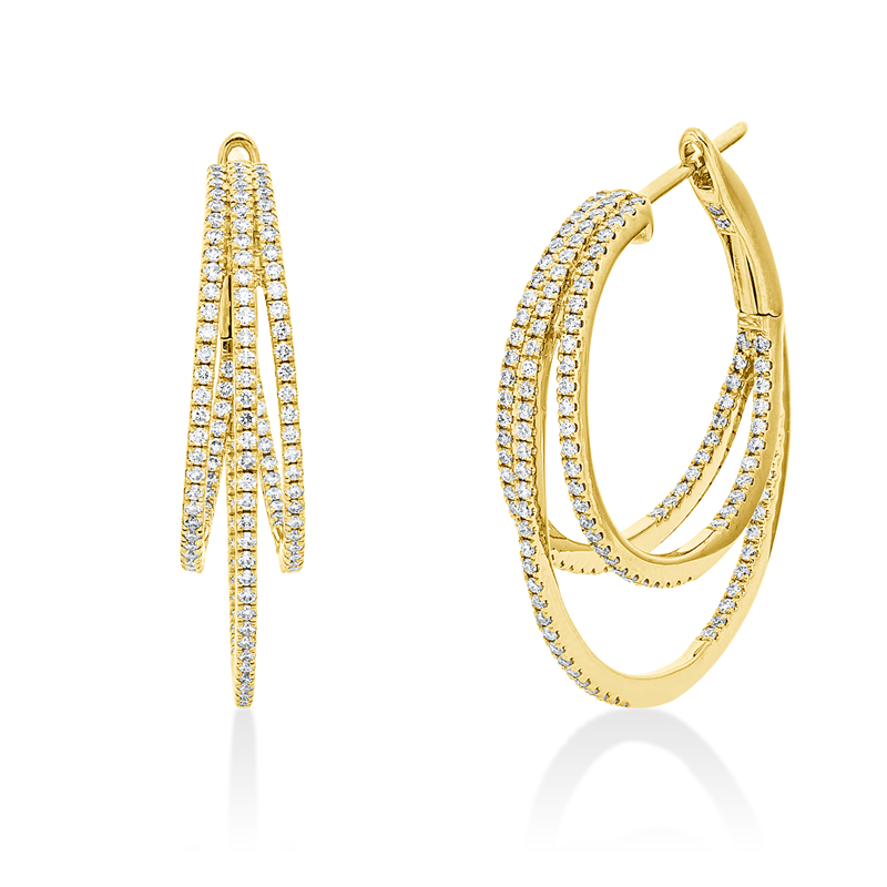 Modern Woman Creolen Gelbgold 18kt 0,63ct