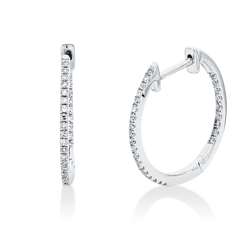 Modern Woman Creolen Weißgold 18kt 0,12ct