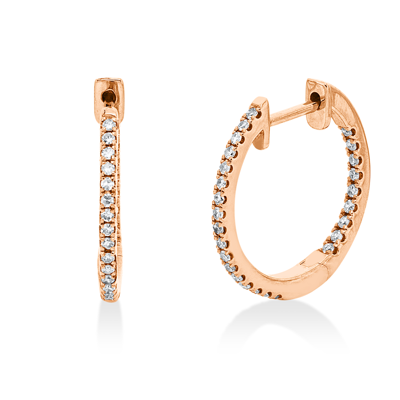 Modern Woman Creolen Rotgold 18kt 0,19ct