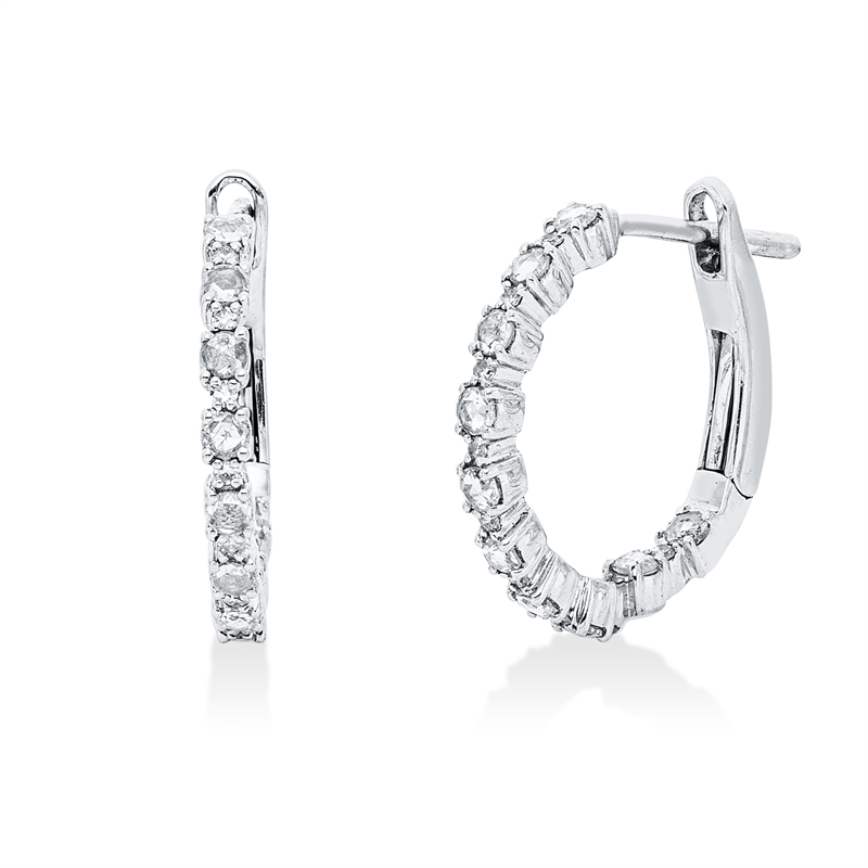 Modern Woman Creolen Weißgold 18kt 0,29ct