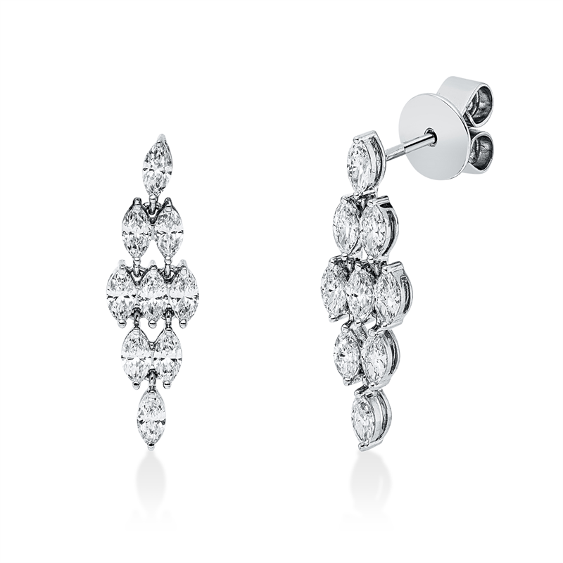 Modern Woman Ohrschmuck Weißgold 18kt 0,99ct