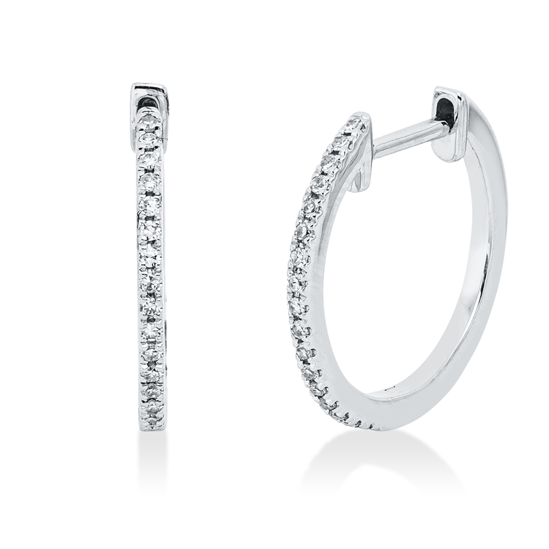 Modern Woman Creolen Weißgold 14kt 0,07ct