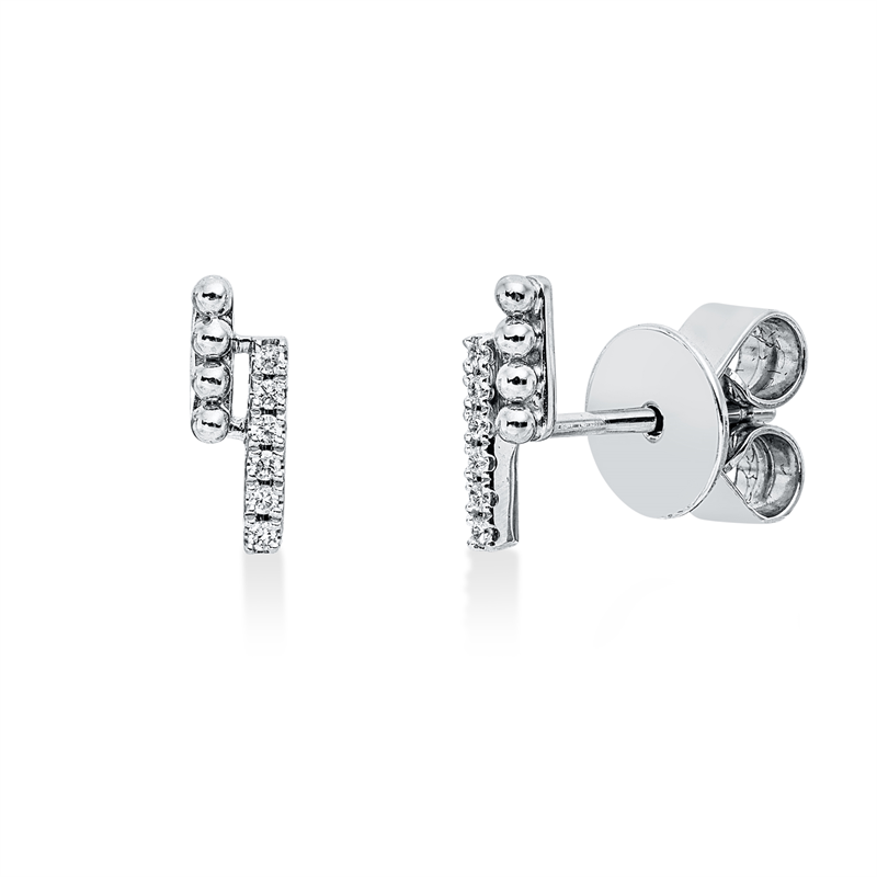 Modern Woman Ohrstecker Weißgold 18kt 0,04ct