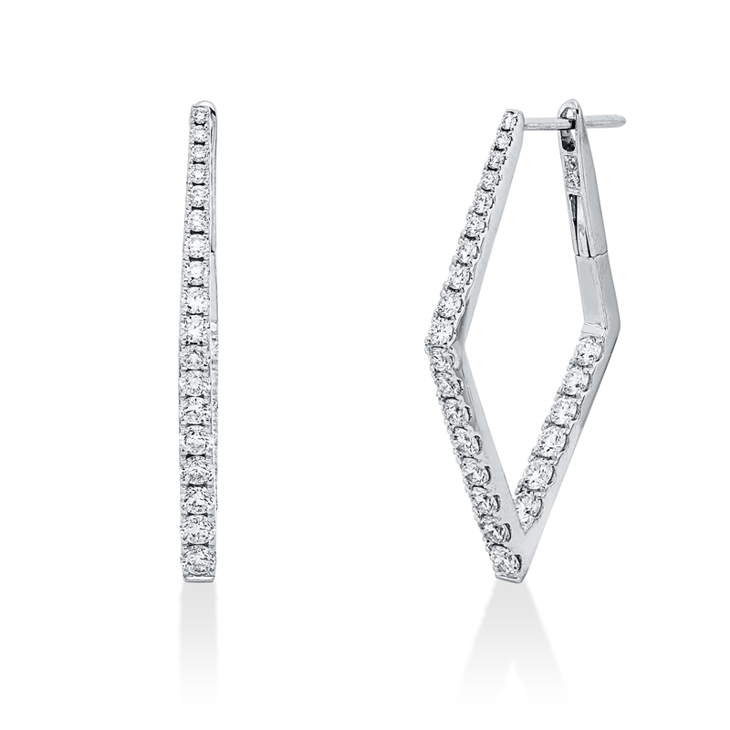 Modern Woman Creolen Weißgold 18kt 1,41ct