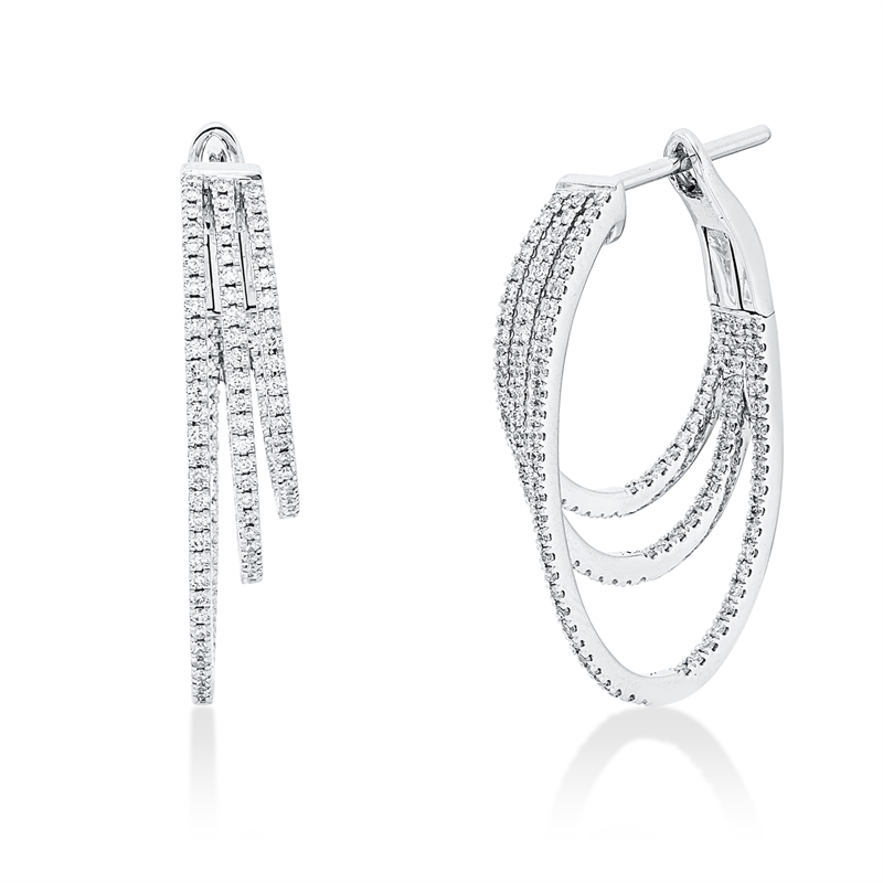 Modern Woman Creolen Weißgold 18kt 0,53ct