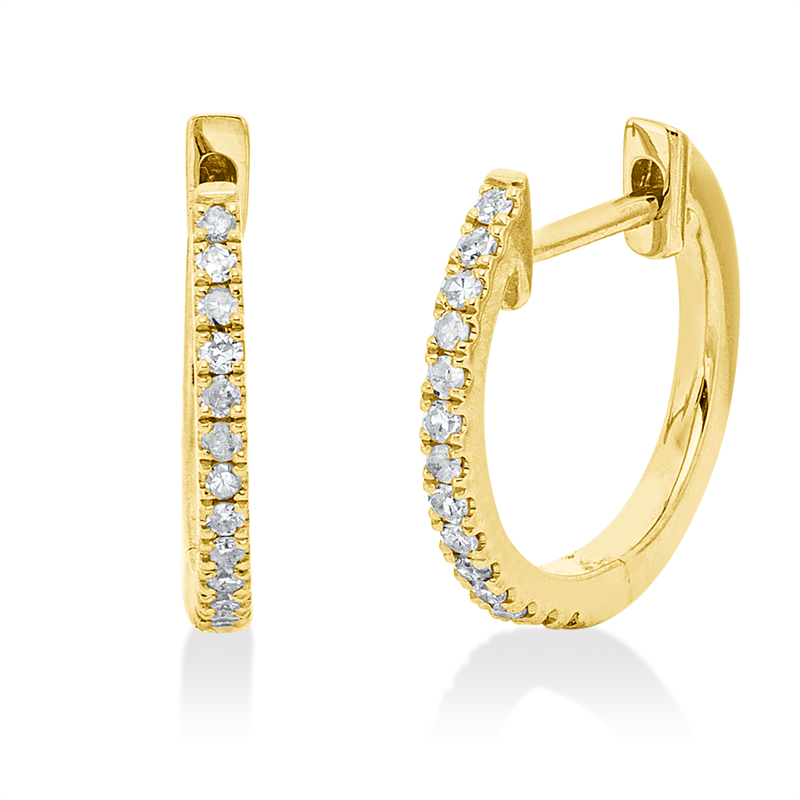 Modern Woman Creolen Gelbgold 18kt 0,12ct