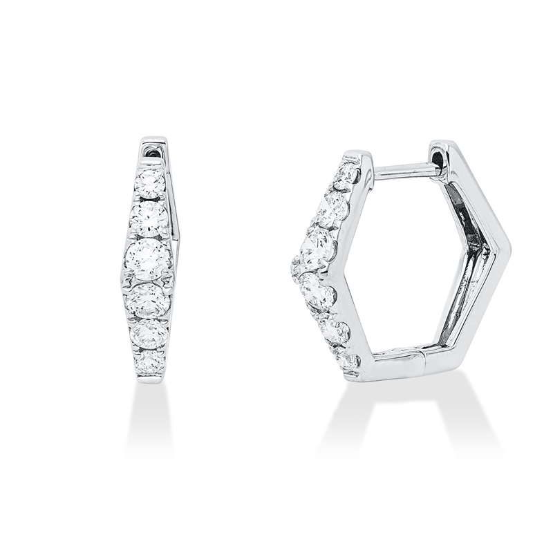 Modern Woman Creolen Weißgold 18kt 0,6ct