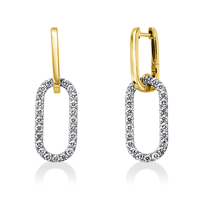 Modern Woman Ohrschmuck Gelbgold / Weißgold 18kt 1,01ct