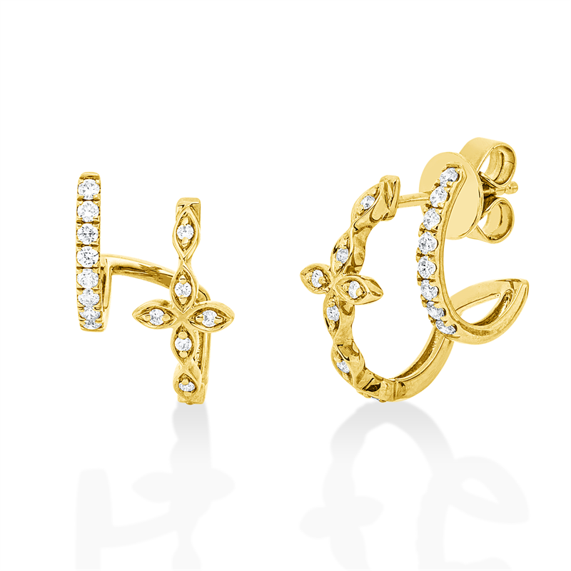 Modern Woman Ohrstecker Gelbgold 18kt 0,32ct