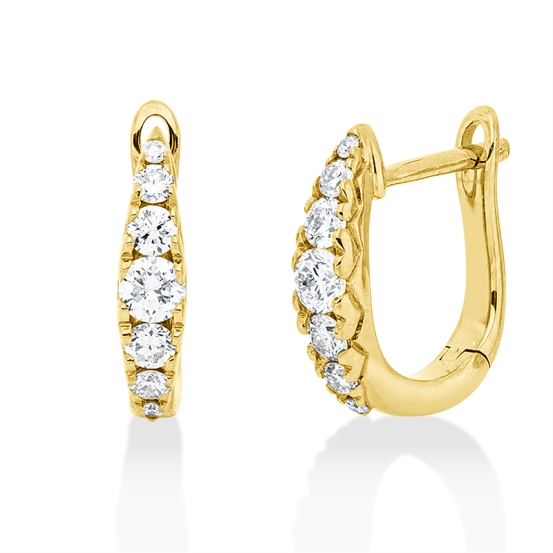 Modern Woman Creolen Gelbgold 18kt 0,39ct