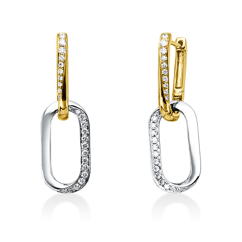 Modern Woman Ohrschmuck Gelbgold / Weißgold 18kt 0,42ct