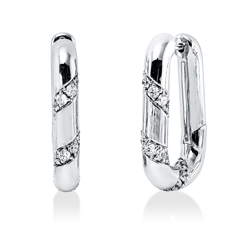 Modern Woman Creolen Weißgold 18kt 1,32ct