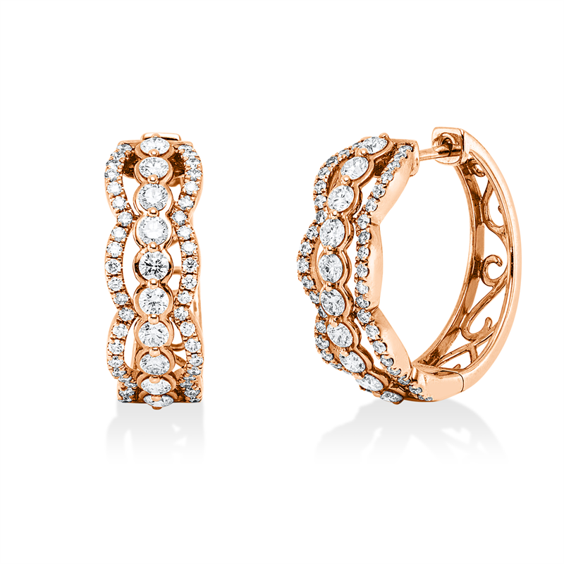 Modern Woman Creolen Rotgold 18kt 1,07ct